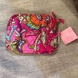 Retired NWT Vera Bradley Pink Swirls Med Cosmetics Bag